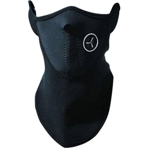 Warm Air soft Fleece Bike Half Face Mask Cover Face Hood Protection Cycling Ski Sports Warm Mask Outdoor Winter Neck Guard Scarf