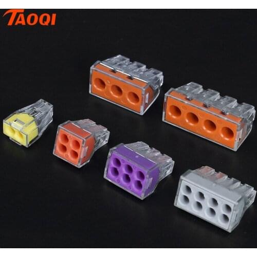10/30/50/100PCS 102/103D/104D/104/106/108 Universal Compact Wire Wiring Connector Conductor Terminal Block With Lever