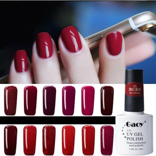 7.3ml Wine Red Nail Polish Hybrid Varnish All For Manicure Semi Permanent Pure Gel uv gel nail polish nails accessoires
