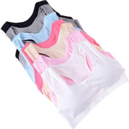 10-15y Girls Bras Soft Young Children Bra for Kids Teenagers Wire Free Training Small Vest Teenage Underwear Puberty Clothing