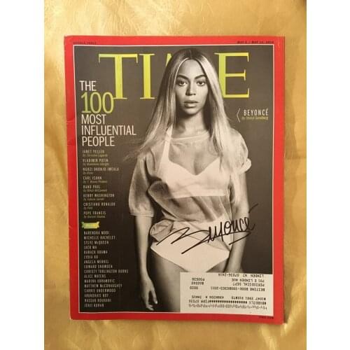 Hand signed Beyoncé autographed TIME magazine black ink limited 112019