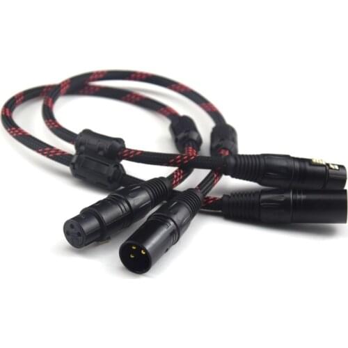 1 Pair Hifi 2 XLR Male to Female Balance Audio Cable High performance 3 Pin XLR Connectors Microphone XLR Cable