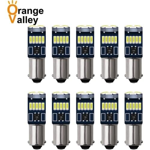 10pcs BA9S LED H6W 15 33 T4W LED For Car Rear Interior light 4014 SMD Auto License Plate Light Reading Lamp Non-Polarity DC12V