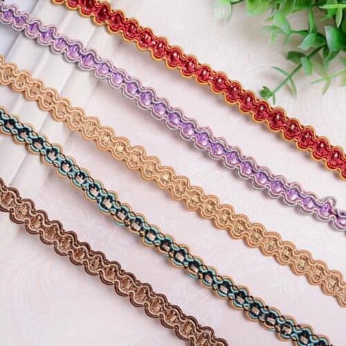 14yards/ Lot Special Braided Lace Trim Lace Ribbon Accessory Curtain Decoration Handmade Material 1.2cm Encaje Costura Dentelle