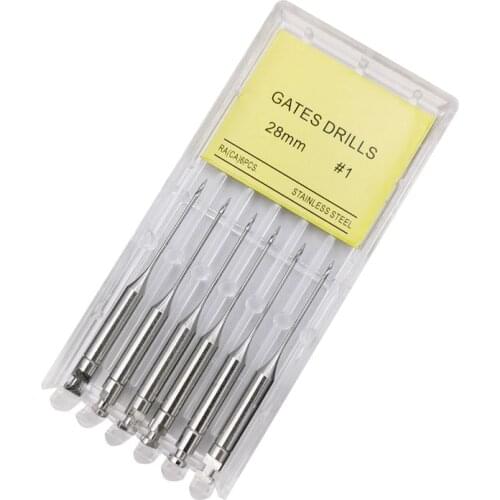 3boxes Dental Gates Drills 28mm Pesso Reamers Dental Glidden Drills 1-6# Endo Files Root Canal Files Endodontics Files Dental