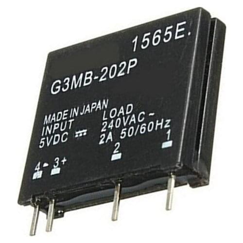 5PCS Relay Module G3MB-202P G3MB 202P DC-AC PCB SSR In 5V DC Out 240V AC 2A Solid State Relay Module