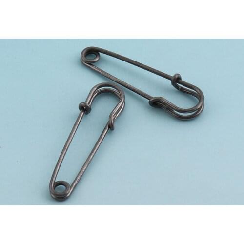 50pcs 38mm Safety Pins Gunmetal Safety Pins Copper Pins Scarf pins Brooch Safety Pins DIY Pins for Garment