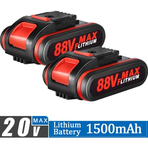 2PCS 88VF Rechargeable Battery 1500mAh Lithium Ion Battery For Electric Saw Wrench Cordless Reciprocating Saw for 36VF 48VF 88VF