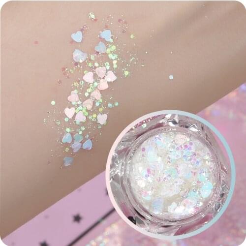 Glitter Shimmer Girl Love Peach Mermaid Girl Eye Makeup Flash Powder Makeup Stage Bride Photo