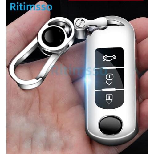 Tpu Car Key Cover Key Case for Mazda 2 3 6 Axela Atenza CX-5 CX5 CX-3 CX-7 CX8 CX-9 2016 2017 2018 Smart 2/3 Buttons Auto Bag