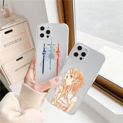 Anime Sword Art Online Phone Case For iPhone 6s 7 8 Plus SE 2020 12 mini 11 Pro Max for X XS MAX XR Clear Soft Transparent Shell