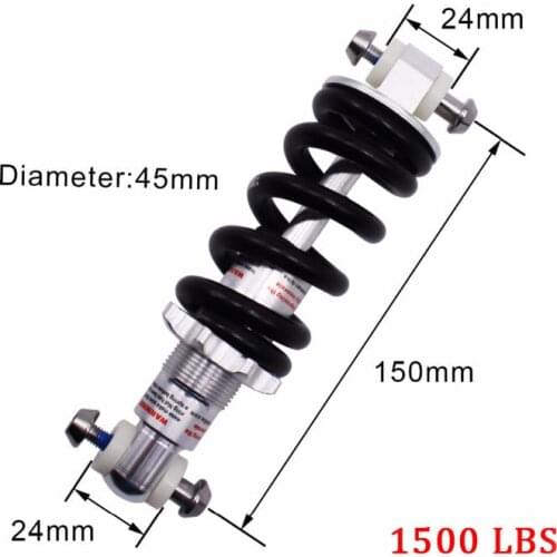 Mountain Bike Metal Rear Suspension Bumper Spring Shock Absorber Bicycle Parts Rear Shock 100/125/150mm 500-1500LBS
