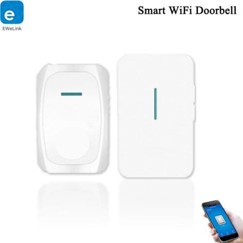 EWelink WiFi Doorbell APP Wireless Control Smart Door Bell Smart Home Security Set Multiple Chimes US Standard Homeautomaion