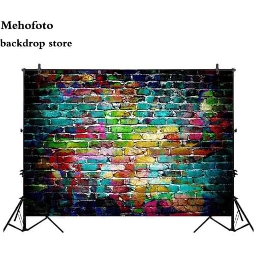 Mehofoto Graffiti Brick Wall Photo Backdrop Shoot for Professional Photography Art Fabric Background for Photographers Studio