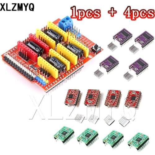 CNC Shield V3 Engraving Machine/3D Printer + 4pcs A4988 /4pcs DRV8825 Stepper Motor Driver With Heat sink Driver Expansion Board