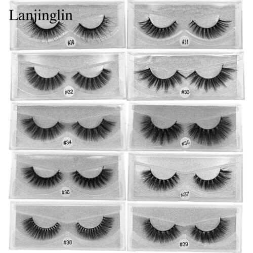 Makeup Tool 1 Pair Faux Cils Soft 3D Mink Lashes Natural Dramatic Volume Handmade Eyelashes Extension False Eyelashes maquiagem