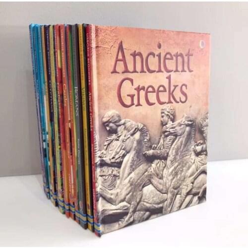 4-12 year 12book/set Children English story book Usborne Beginners History English picture book Children readers early education