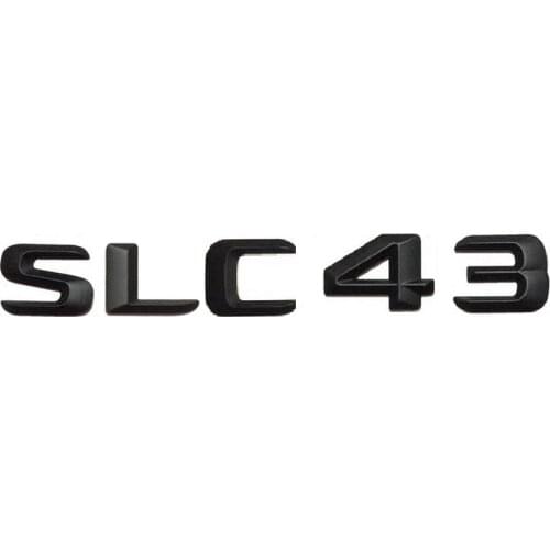 Matt Black " SLC 43 " Car Trunk Rear Letters Words Number Badge Emblem Decal Sticker for Mercedes Benz SLC Class SLC43