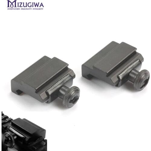 MIZUGIWA 1 Pair Flat Top 20mm to 11mm Weaver Picatinny To Dovetail Rail Adapter Base Mount Long 30mm Rail Pistol Airsoft Hunting