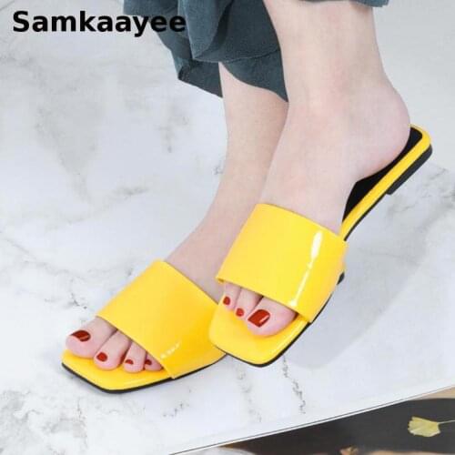 Size 37-40 Sandals Women Slippers Mules Clogs Flat Shoes Home Slippers Summer Female Candy Color Peep Toe Soft Bottom Chaussures