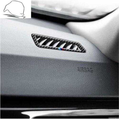 Carbon Fiber Car AC Trim Refit Air Outlet Frame Decoration Stickers For Bmw E90 E92