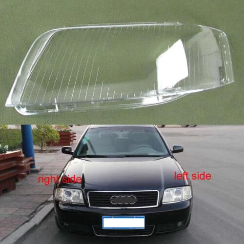 Front Headlamps Glass Headlights Shell Cover Transparent Lampshades Lamp Shell Masks Lens For Audi A6 C5 2003 2004 2005