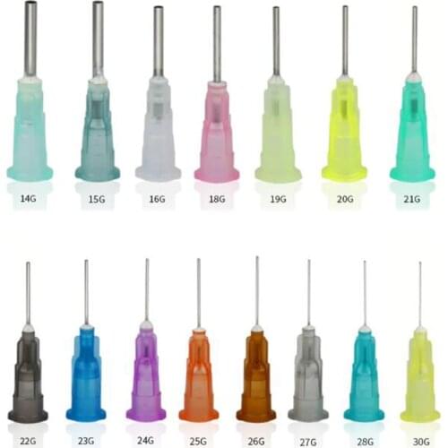 Precision needle liquid dispenser 14G, 16G, 18G, 19G, 20G, 21G, 22G, 23G, 24G, 25G, 26G, 27G, 28G, 30Gbayonet dispensing needles