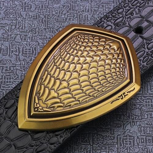 High Quality Designer Leather Buckle Retro Belt Personality Buckle Fashion Belt Mens Casual Ceinture Homme
