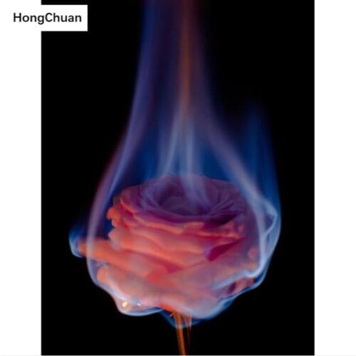 Fire Rose Diagram Fast Delivery 5D DIY Square/Round Diamond Painting Embroidery Mosaic Home Decoration Cross Stitch GiftNew Year