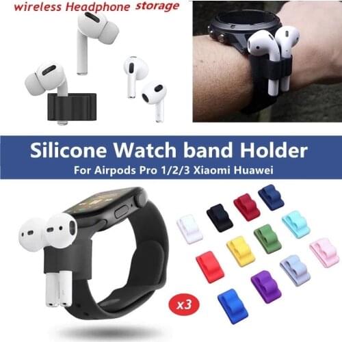 3pcs/2pcs/1pc anti lost silicone strap holder for Apple Airpods watch band holder for air pod pro 1 2 earphone case accessories