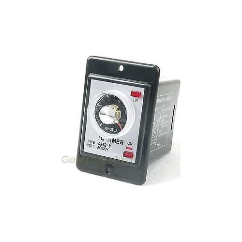 Rotary Knob DPDT 8 Pins 10Min Timing Time Relay AC 220V AH2-Y