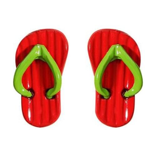 Funny Cute Cartoon Little Slippers Earrings Summer Fashion Shoes Stud Earrings for Women Ear Studs Female Brinco Party Jewelry