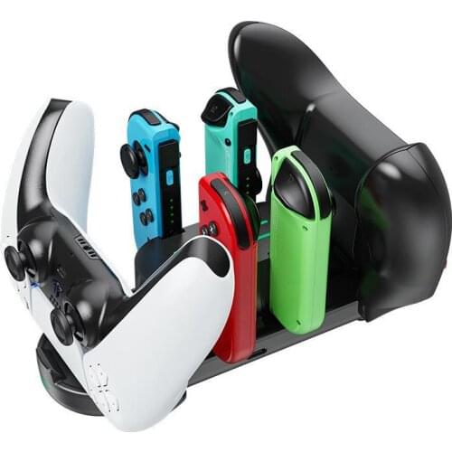 6 in 1 Gamepad Charger Game Controoler Charger for PS5 Switch/Xbox Series X