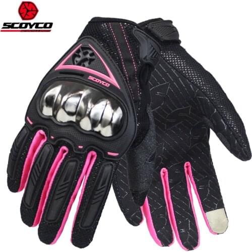 Scoyco Womens Motorcycle Gloves Breathable Motorbike Wearable Racing Gloves Motorsport Bike Riding Glove Motocross Guantes Moto