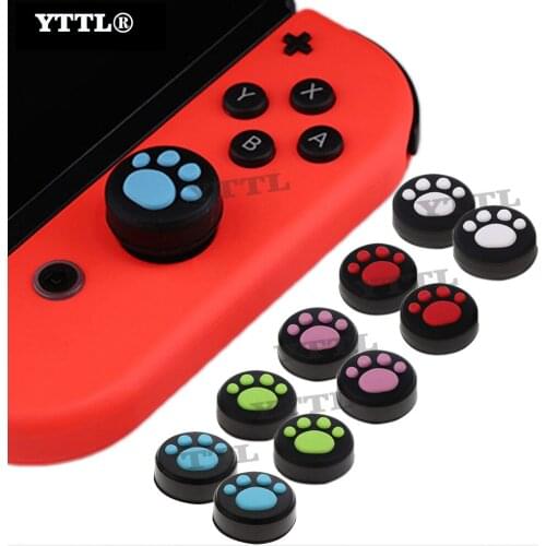 10PCS Cute Cat Paw Claw Thumb Stick Grip Cap Joystick Cover For Nintend Switch Joy-Con Controller Gamepad Thumbstick Caps for Sw