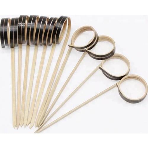 100PCS Disposable bamboo fruit stick fashion creative bamboo stick finger string spring stick