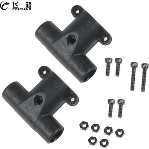 2XFEICHAO 16mm to 10mm Tee Joint T Shape Joint T-joint Tube Connector for Landing Gear Tripod S550 Y580 RC Drone Quadcopter
