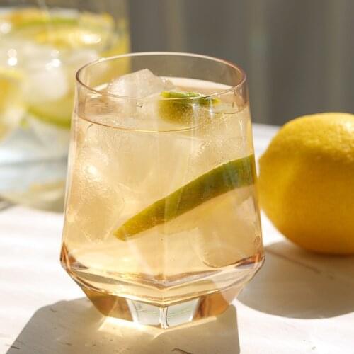 300ML Whiskey Non-Slip Water Glass Cup For Coffee Milk Diamond Hexagonal Cocktail Beer Glass Transparent Mugs Heat resistant hot