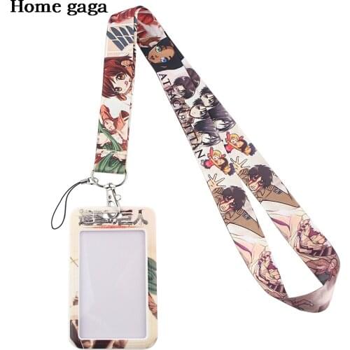 DB201 Homegaga Aniime Strap Lanyard Cell Phone Strap ID Badge Holder Rope Key Chain Key Rings Cosplay Accessories