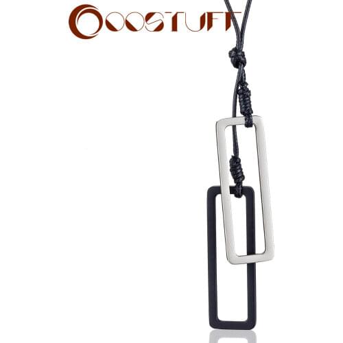 Necklace Women Wholesale Chokers Statement Jewelry For Long Chain Silver Color Female Rectangular Pendants Gifts for Christmas