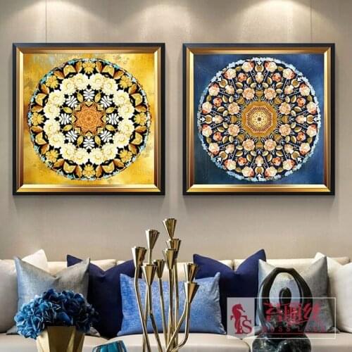 EECAMAIL European Diamond Painting Cross Stitch Living Room Round Diamond Restaurant Diamond Embroidery Home Decor