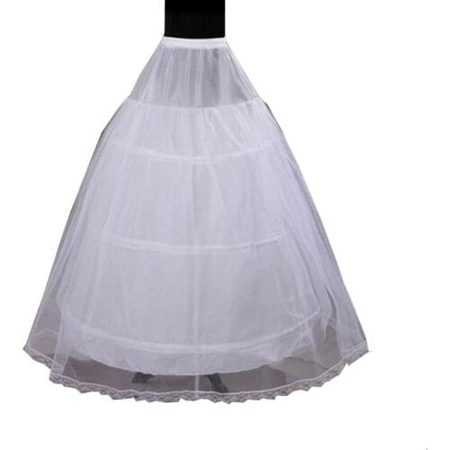Hot Sale 2 layer 3 Hoop Elastic Waist Bridal Gown Drawstring Dress Petticoat Underskirt Crinoline Wedding Dress
