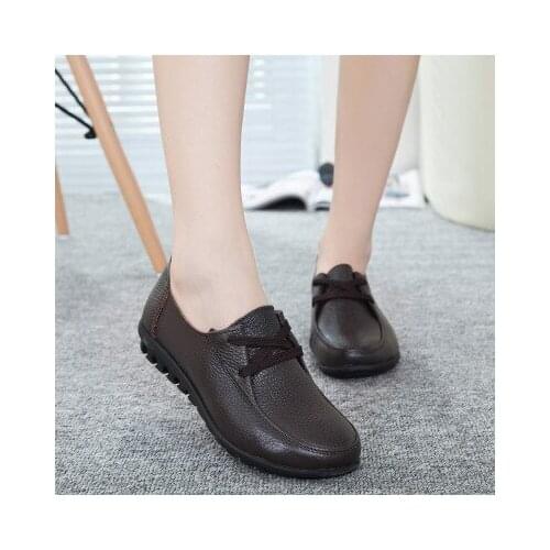 Hot style 2017 new leisure womens single shoes with moms shoes flat bottom womens shoes with soft soles women shoes