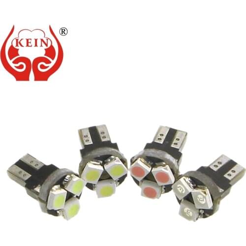 KEIN 10pcs t5 led Instrument Light w3w auto car Instrument panel lamp 3528 3smd indicator dashboard Signal Bulb 12v white blue
