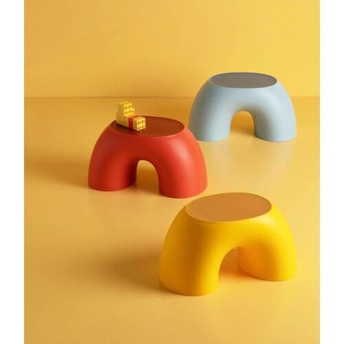 Creative Rainbow Stool Simple Circular Small Bench Home Round And Comfortable Stool Durable Non-slip Shoe Changing Stool