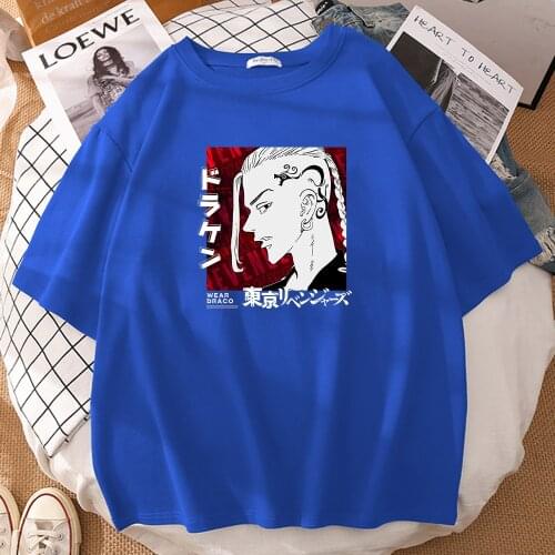 Anime Tokyo Revengers Darken Printing Men T Shirt Round Neck T Shirts Casual Comfortable Clothing Loose Oversized Tshirts Male