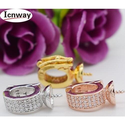 2pcs Rhinestone inlay Gold&silver Plated Pendant Clasps For DIY bracelet necklace Free shipping wholesale