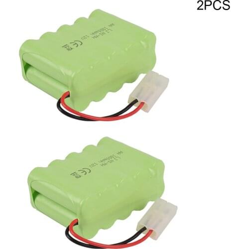 2PCS/lot 12V 1800mAh Ni-MH Battery 12V NiMH Batteries Pack high quality nimh Battery for RC toy car boat truck parts Tamiya Plug