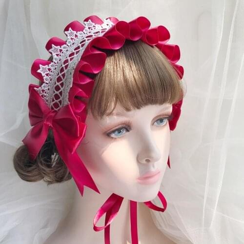 Wholesale women Bow wave lace headband girls ribbon headwear ladys hair accessories ins elegant hairbands