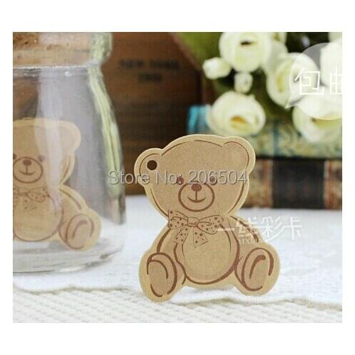 Wholesale Scallop Kraft Blank Hang tag Retro Gift tag, Table Number cards, 500pcs/lot High Quality Kraft Tag yxc023